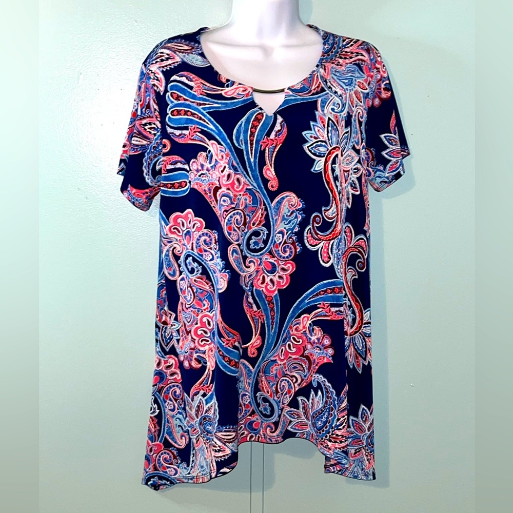 Cato’s‎ Blouse Waterfall Size Medium Paisley Print